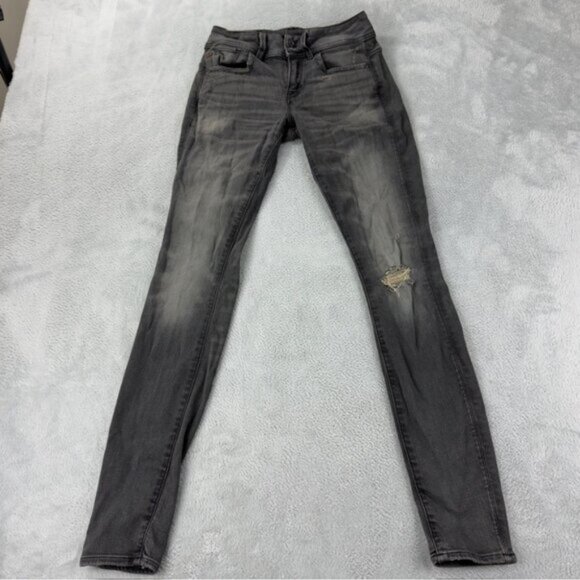 G Star RAW Lynn Mid Skinny Black Denim Jeans Wo Mens Size 26 x 32 US - Picture 1 of 5